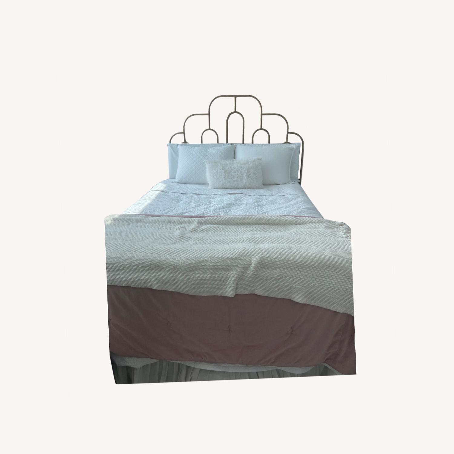 Gold Metal Headboard AptDeco