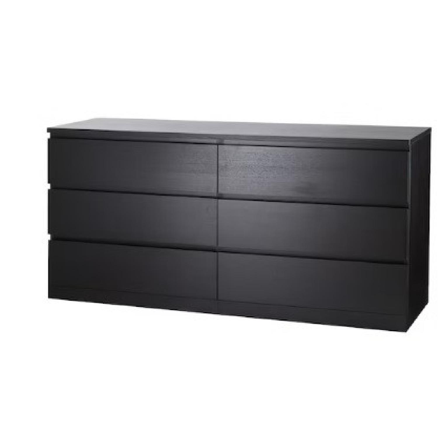 malm black brown dresser MALM 6-drawer dresser, black-brown, 63x30 3/4 " for Sale in Kent, WA