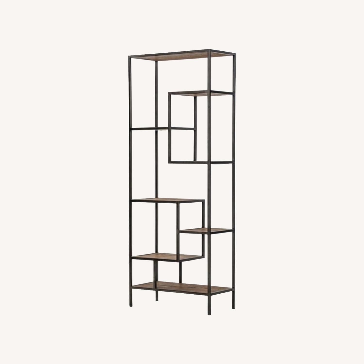Industrial Bookcase (Wood/Cast Iron) - image-0