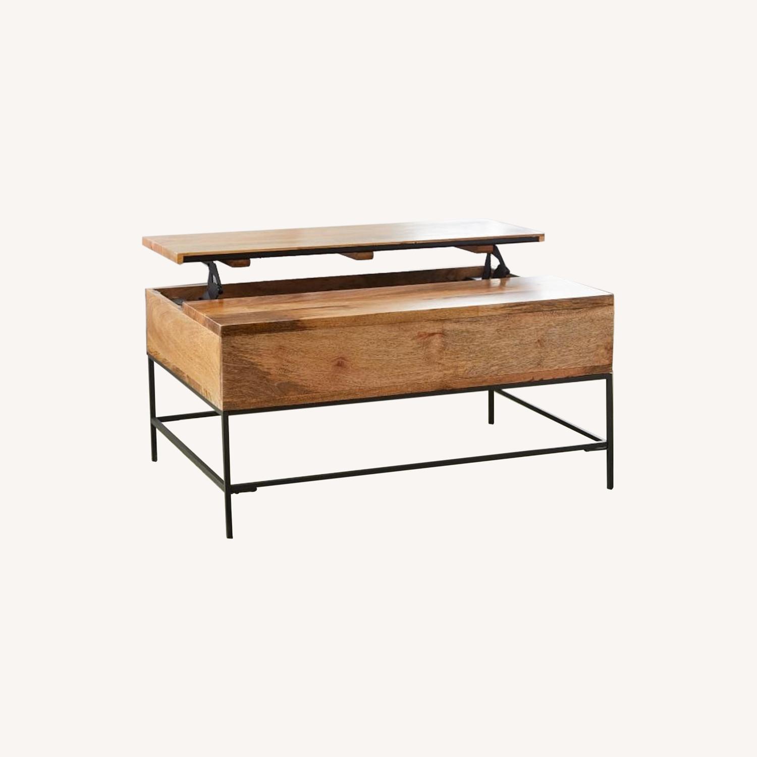 West Elm Industrial Storage PopUp Coffee Table AptDeco
