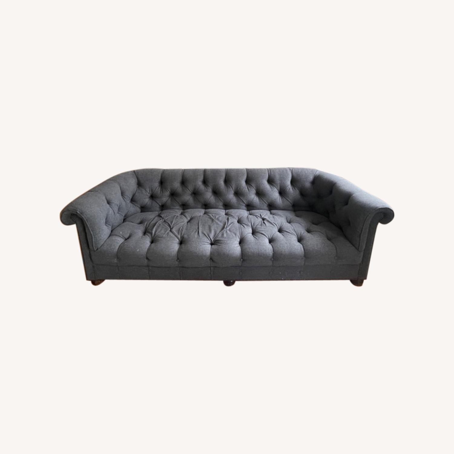 Vintage Wool Chesterfield Sofa - image-0