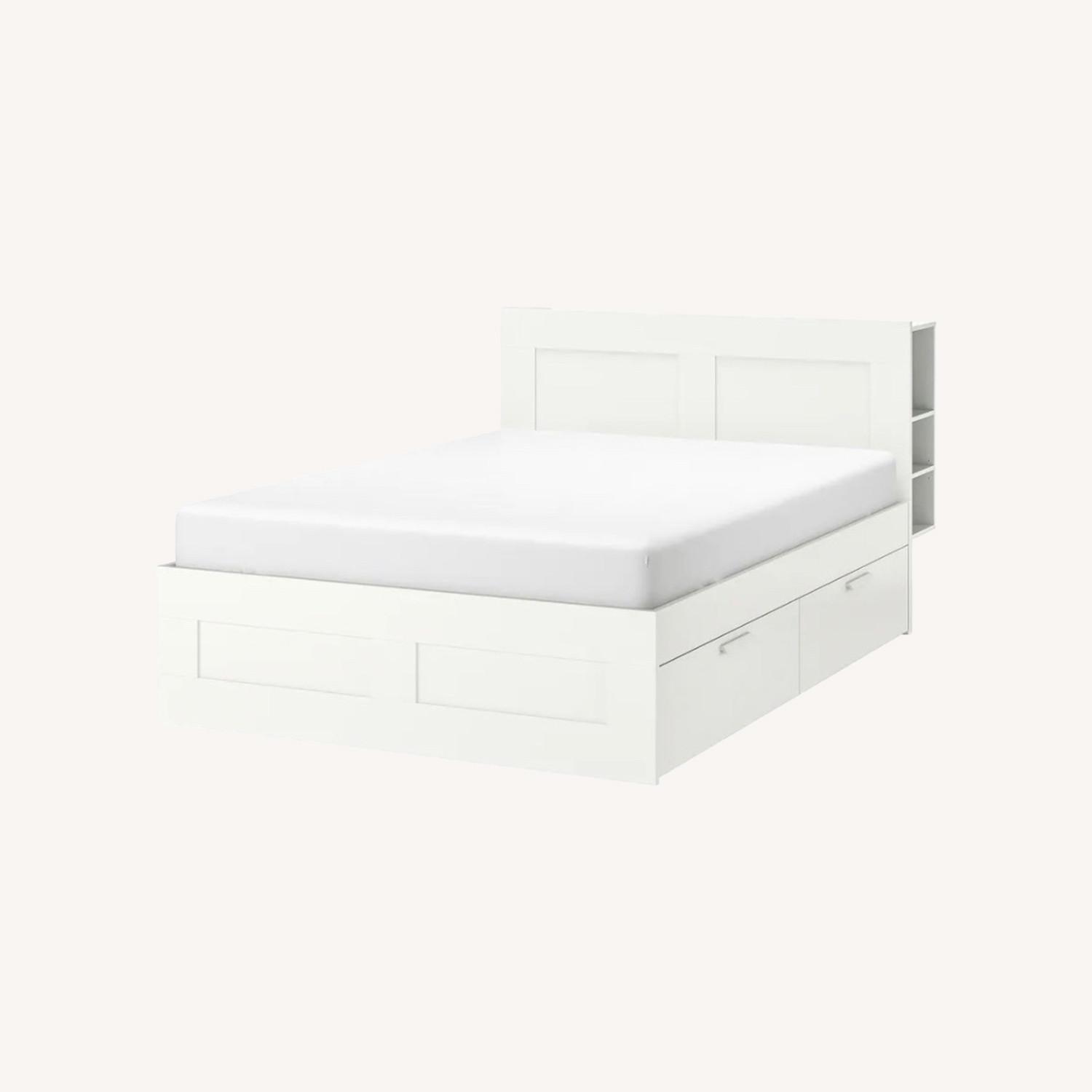 IKEA White Full Bed Frame - image-0