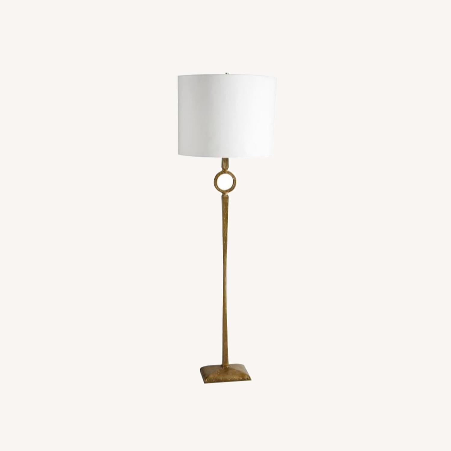 Pottery Barn Easton Forged-Iron Round Floor Lamp - AptDeco