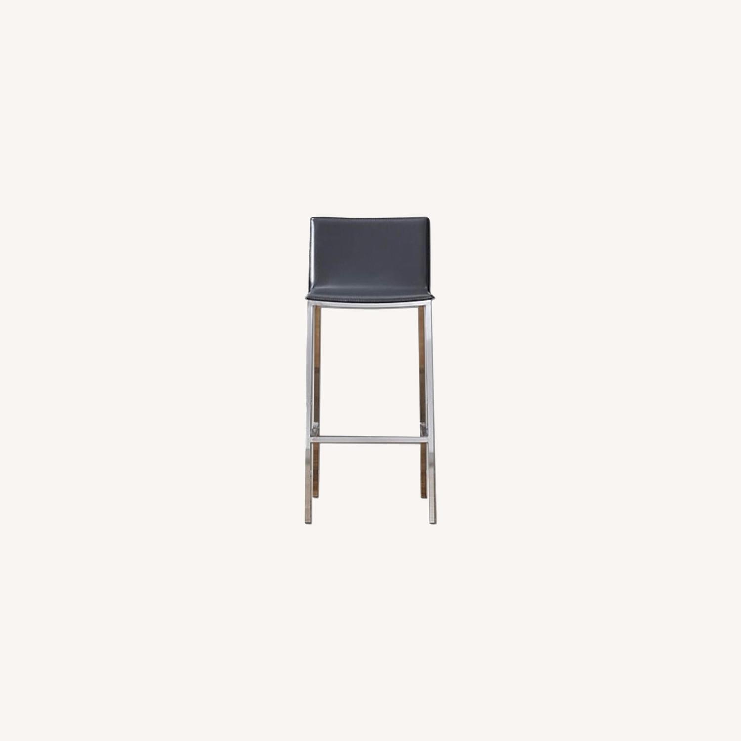 CB2 Phoenix Carbon Leather 30 Bar Stools AptDeco