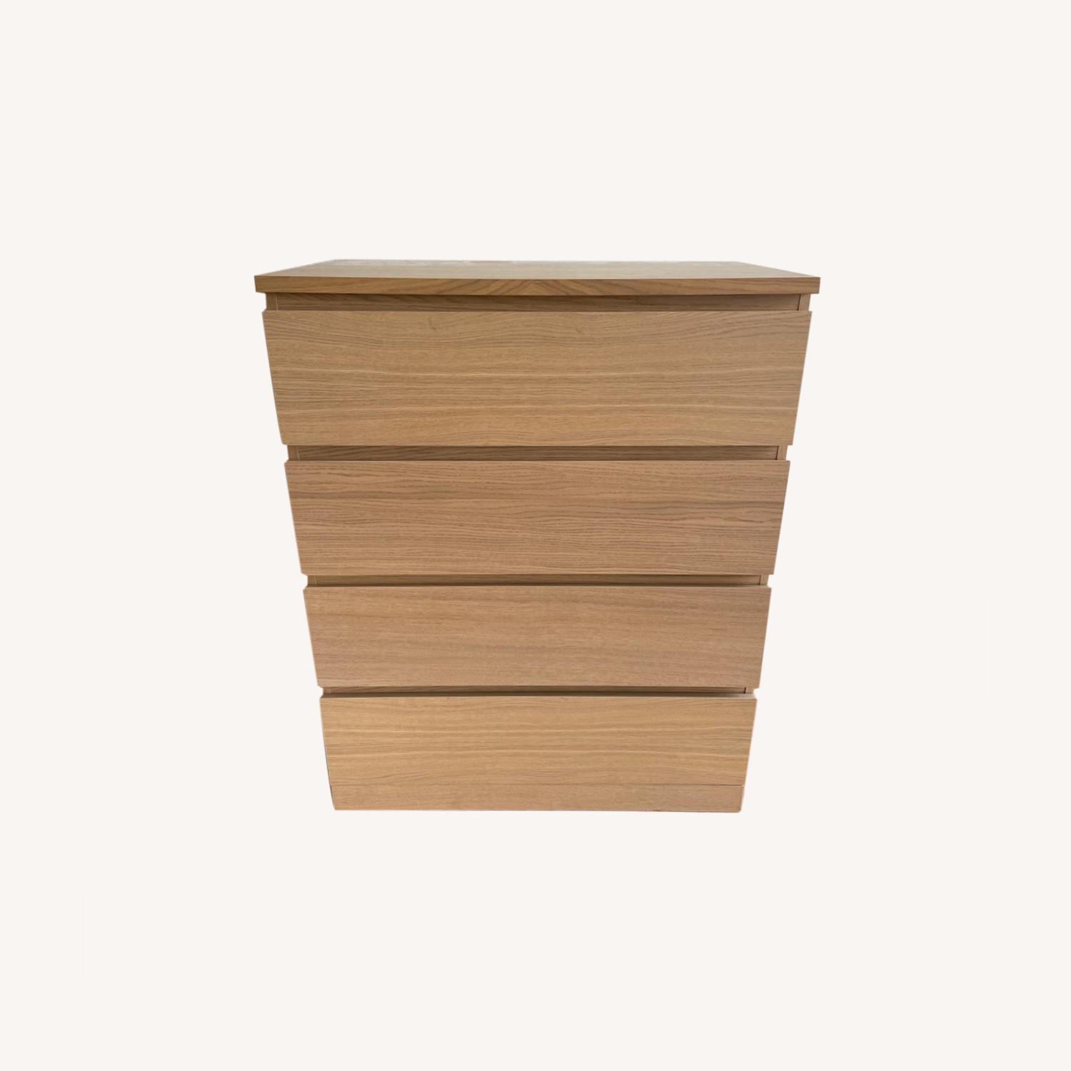 IKEA MALM 4drawer chest, White Stained Oak Veneer AptDeco