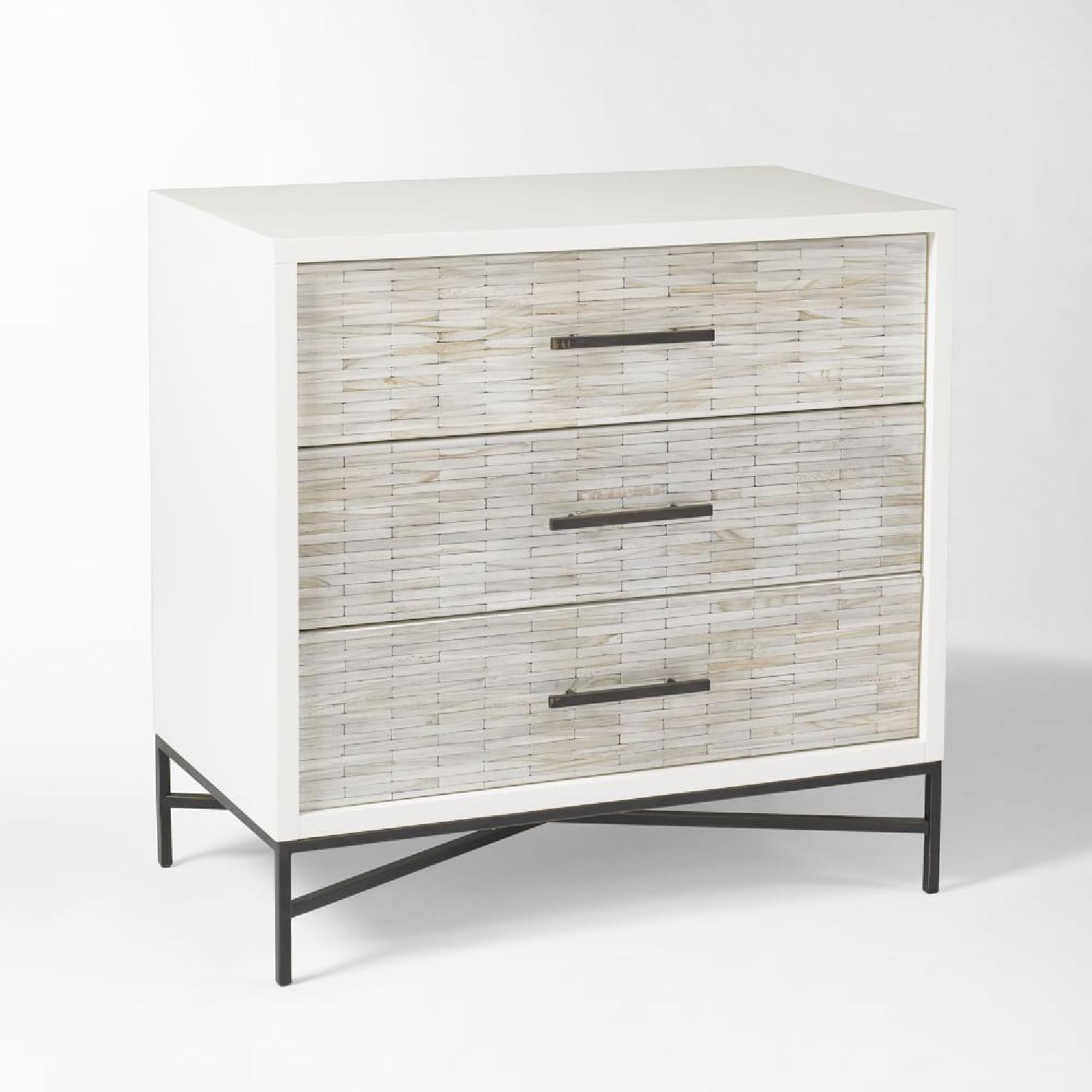 West Elm Wood Tiled 3 Drawer Dresser - image-4
