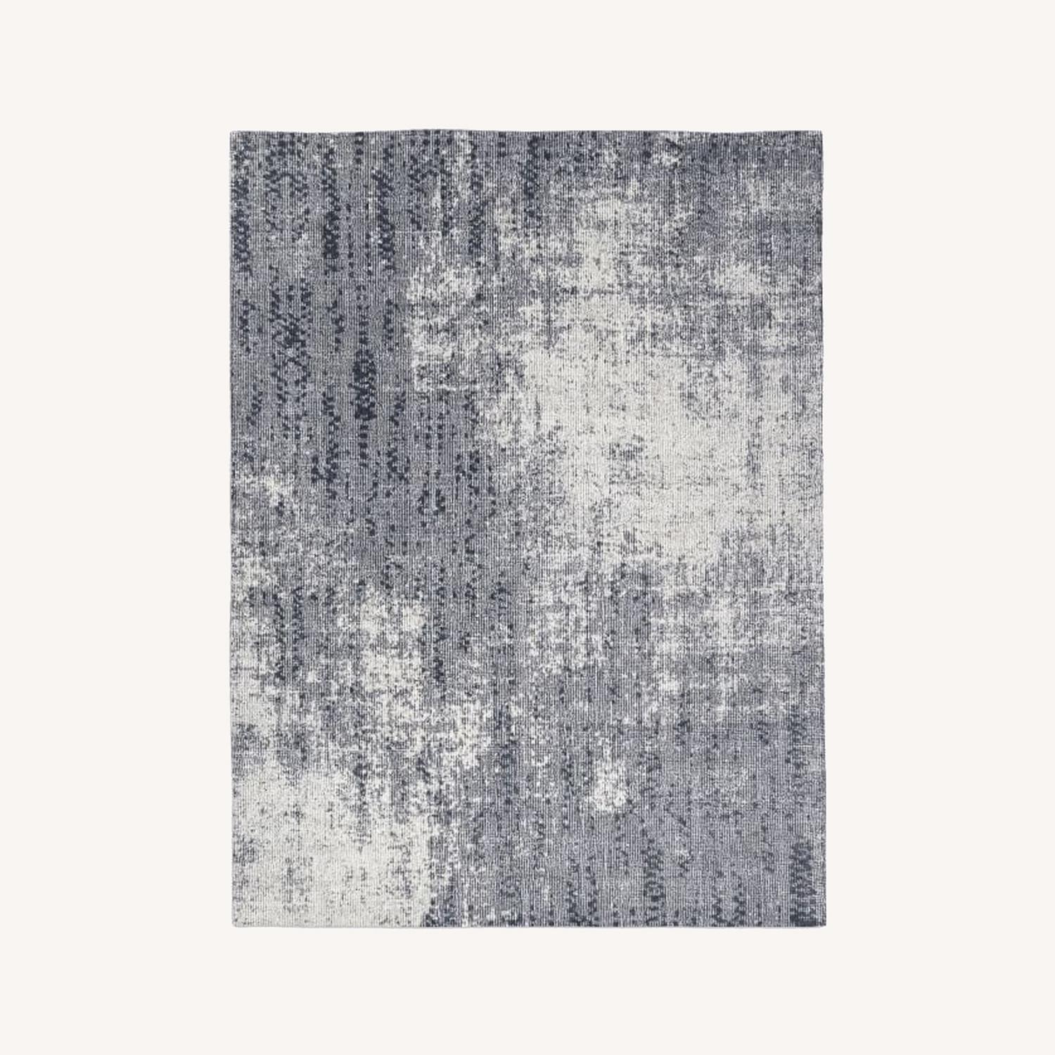 West Elm Distressed Foliage Rug, 6x9, Pewter - image-0