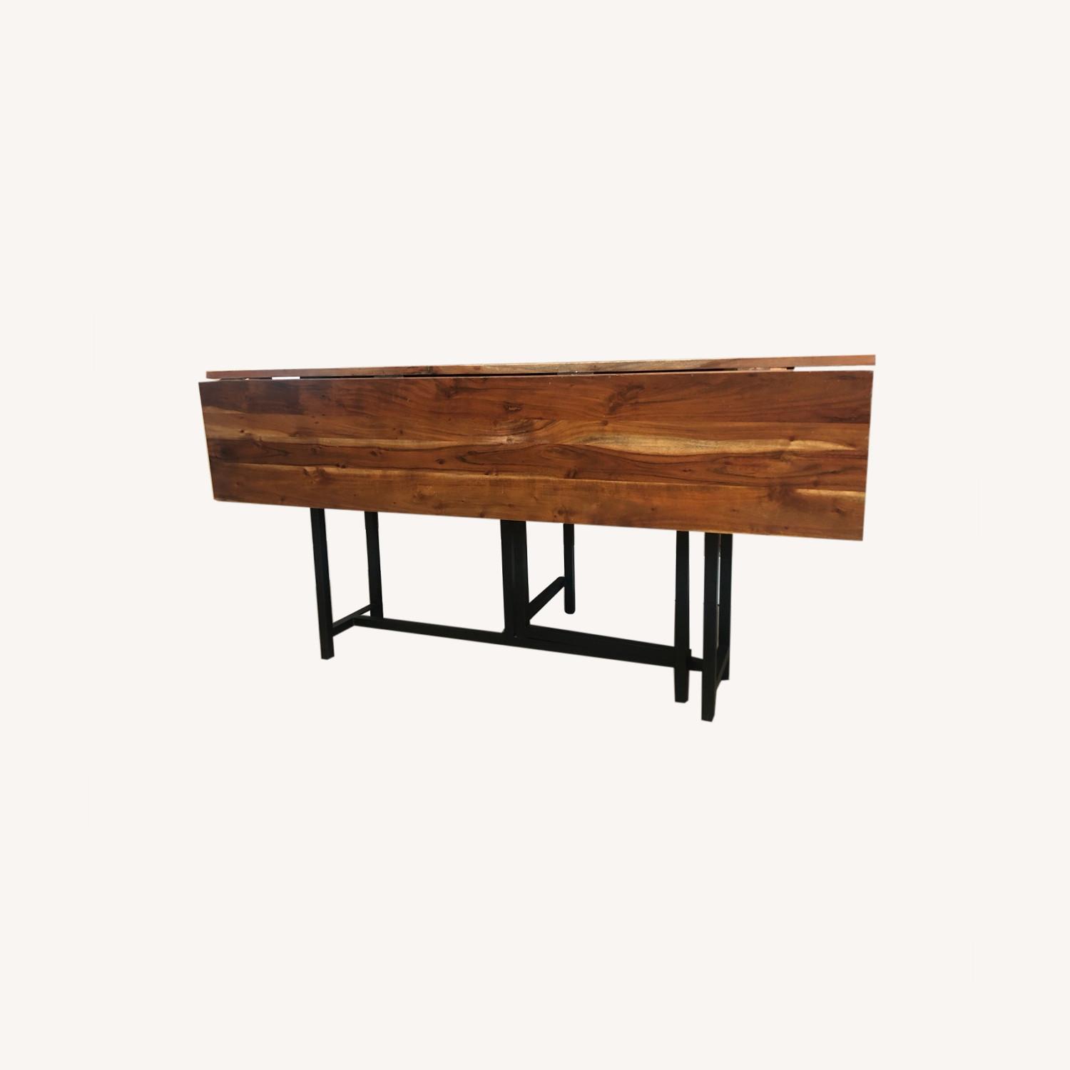 Crate & Barrell Origami Drop Leaf Table - image-0