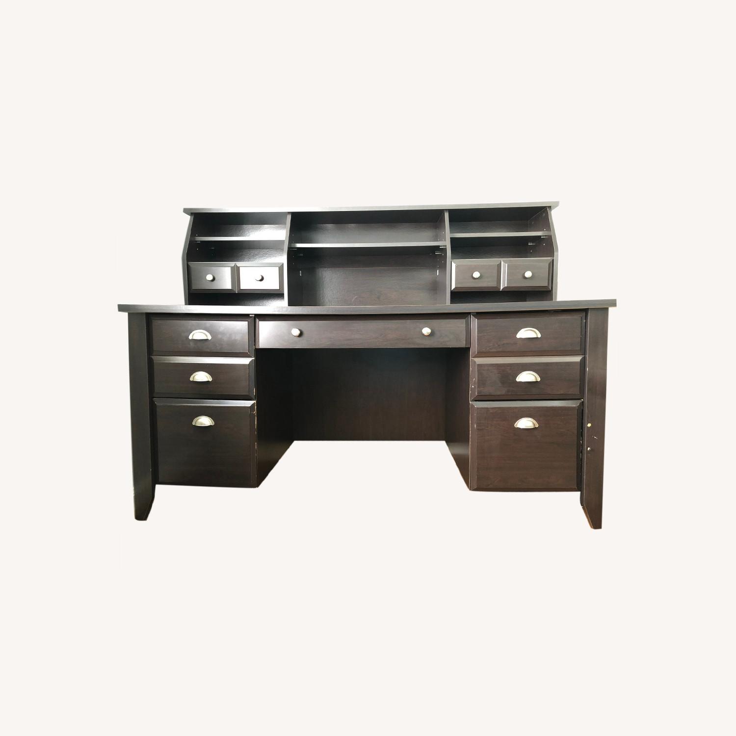 Sauder Executive Desk w/ matching Organizer Hutch AptDeco