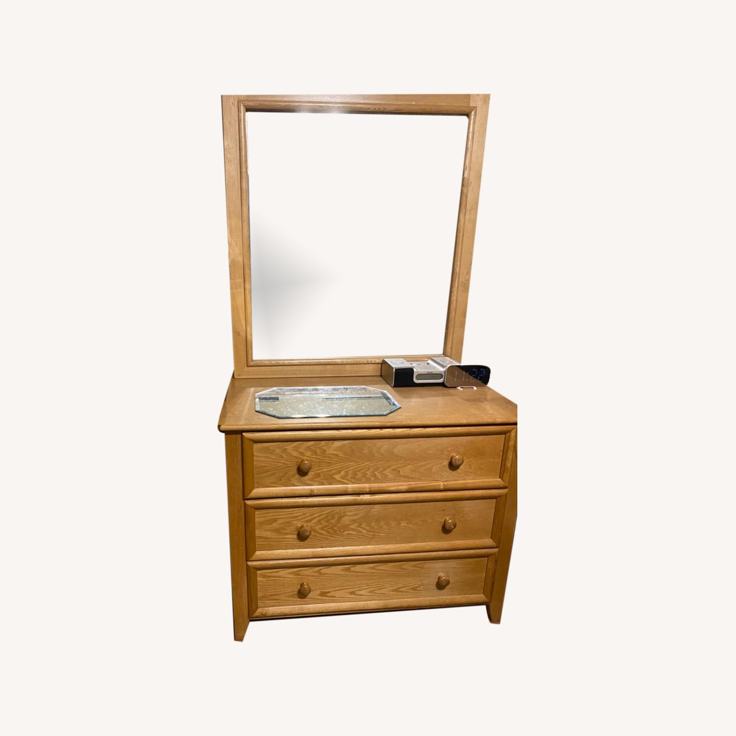 Wooden Dresser with 2 Mirrors AptDeco