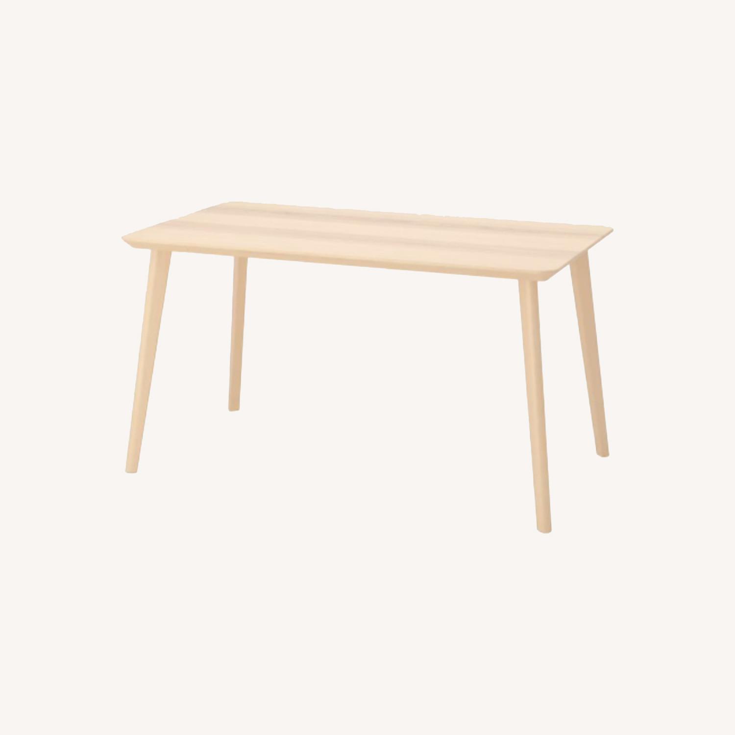 IKEA Natural Wood 4 Seater Dining Table AptDeco