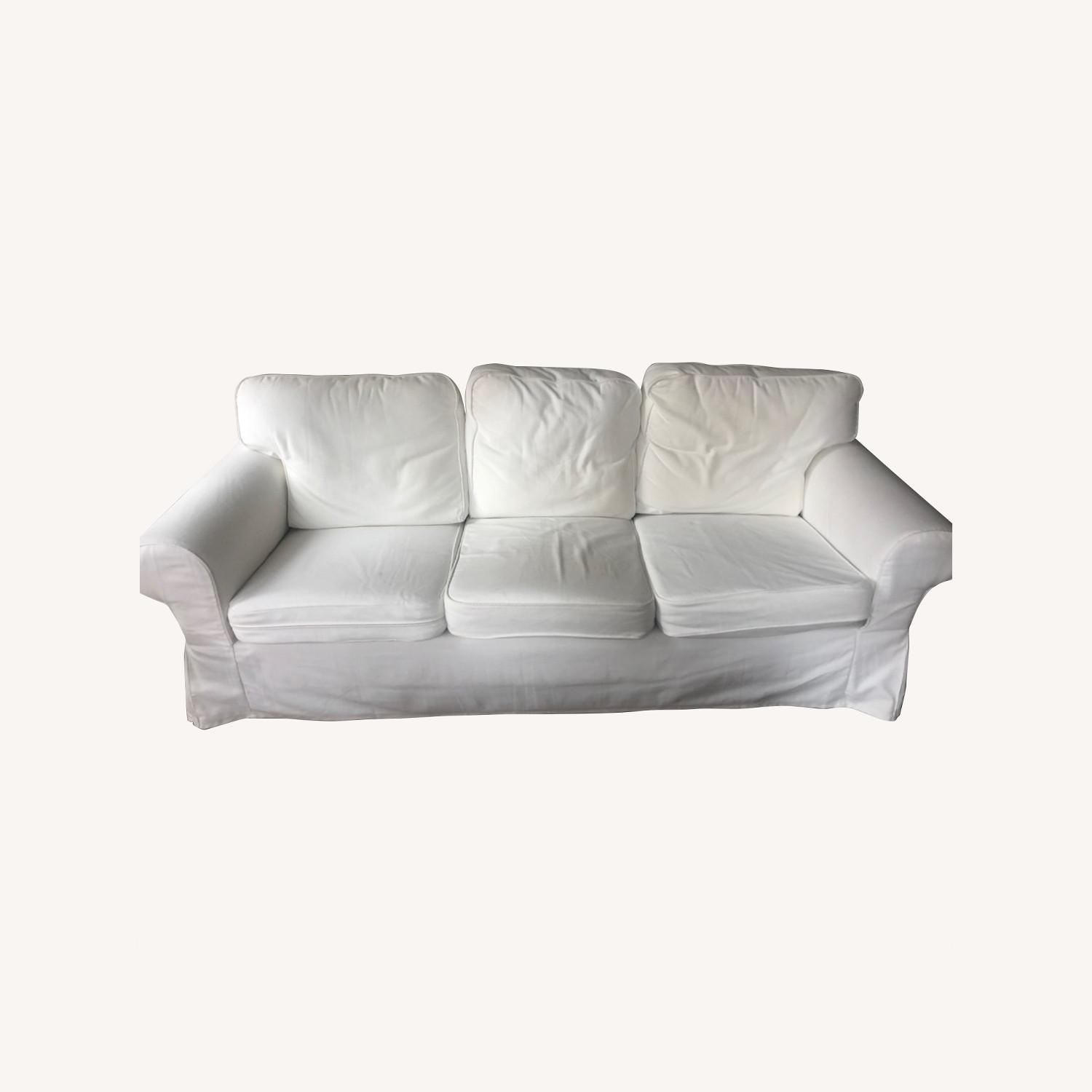 IKEA White Sofa AptDeco