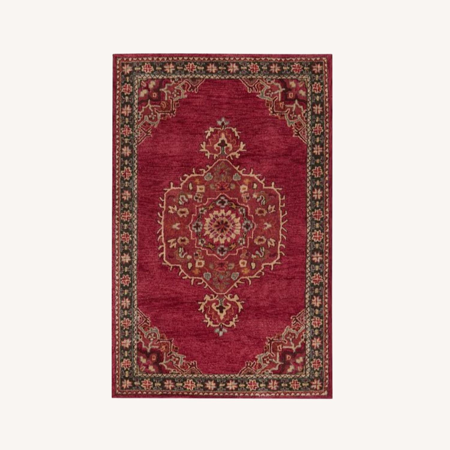 Pottery Barn Aamir Persian Rug; 5x8; Red Multi - image-0