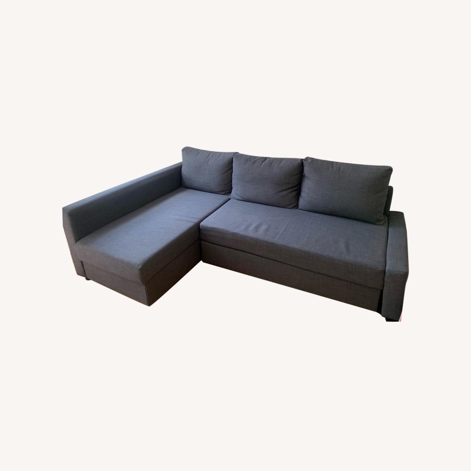 IKEA Friheten Dark Gray Sleeper Sectional AptDeco