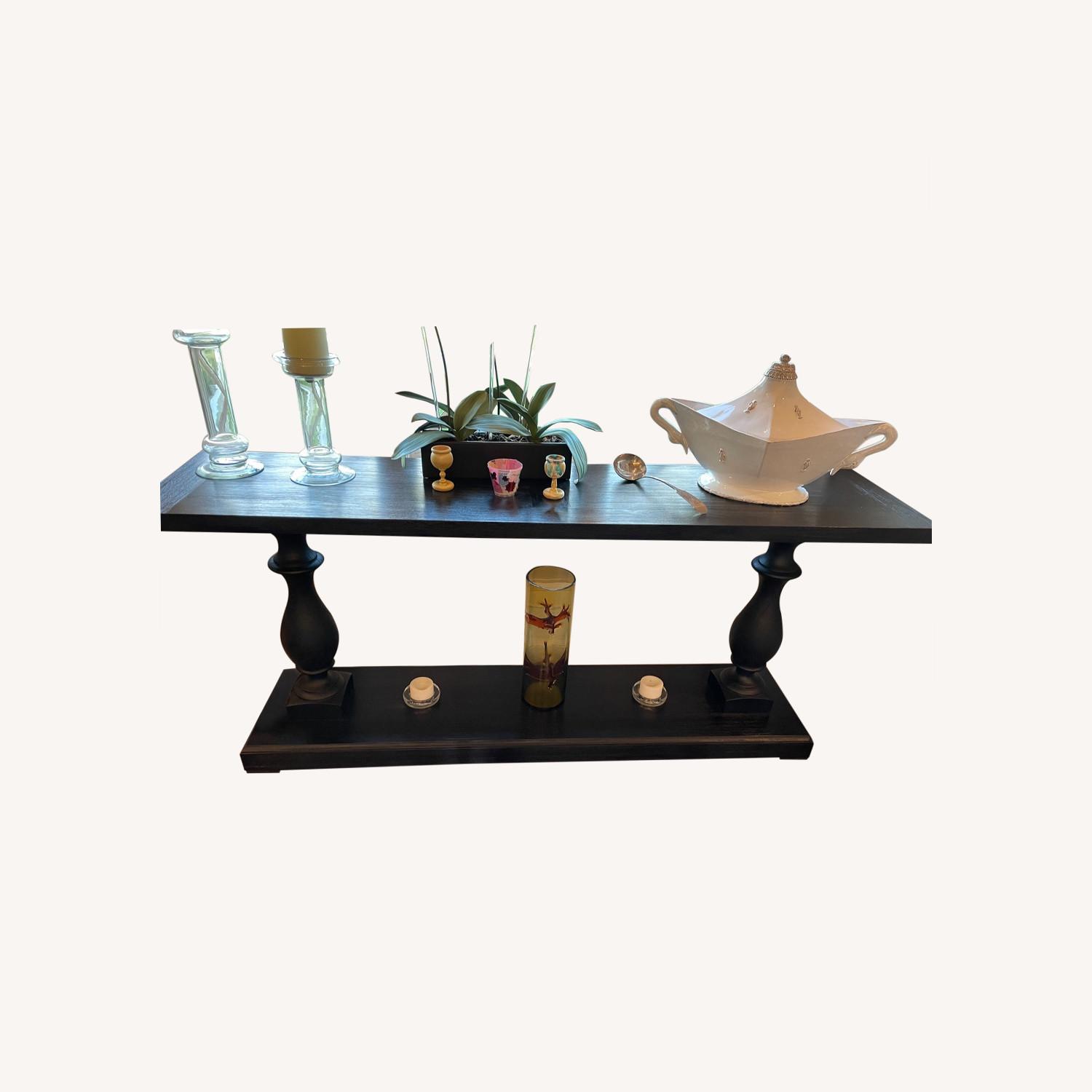 Restoration Hardware Black Console Table AptDeco