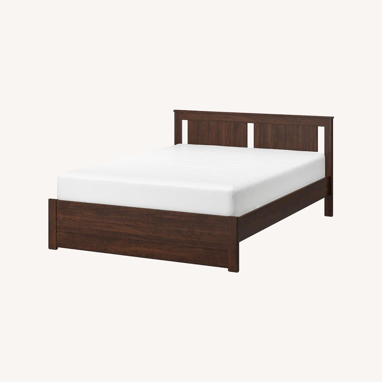IKEA Wooden Queen Bed AptDeco