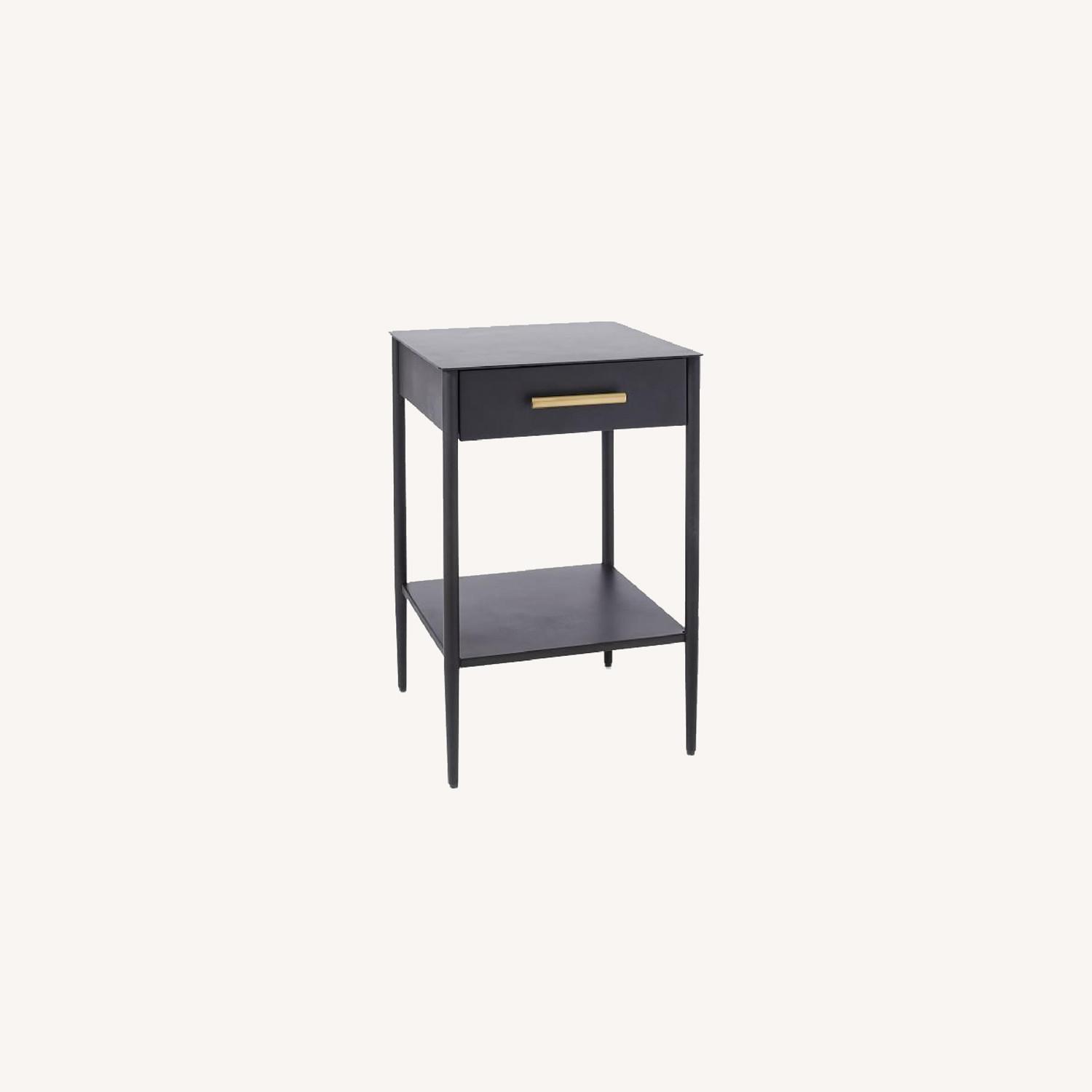 Pair West Elm Metal Nightstands AptDeco