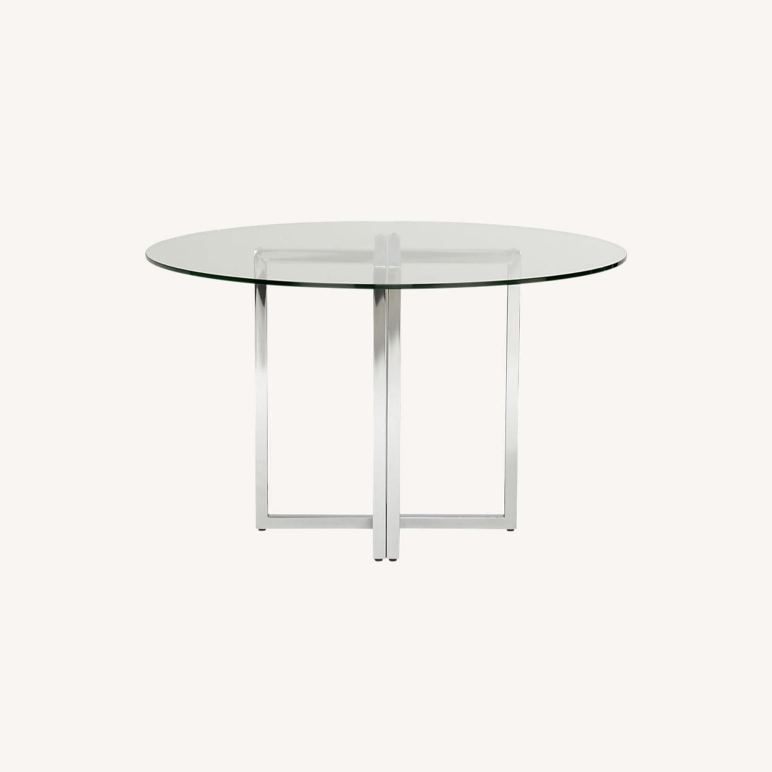 CB2 Silverado Chrome Round Dining Table - image-0