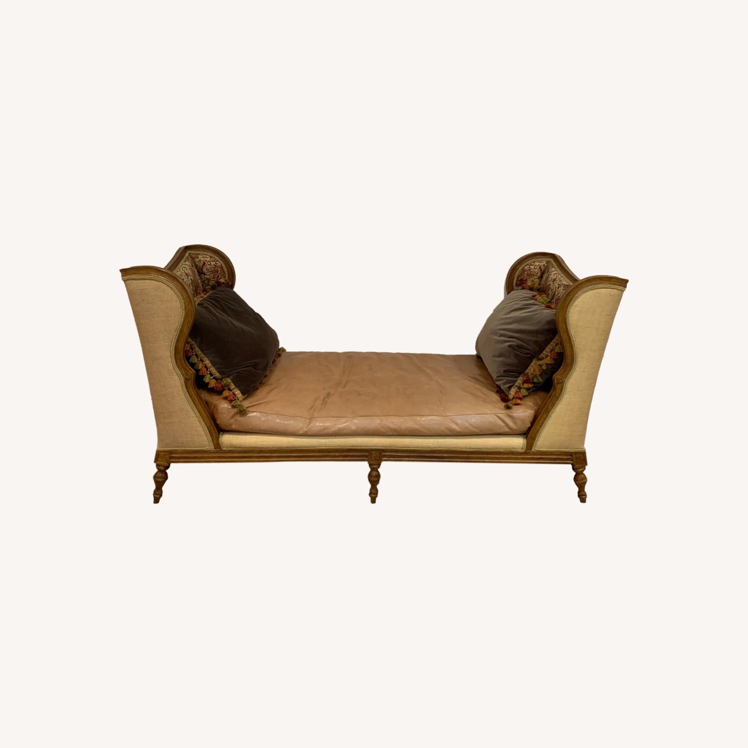 Leather Chaise Lounge - Custom Upholstered - image-0
