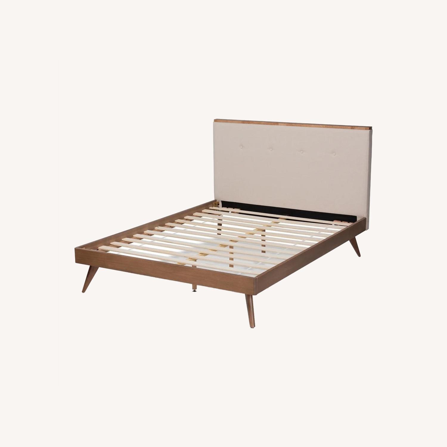 Bella Mid-Century Modern Walnut Full Platform Bed - image-0