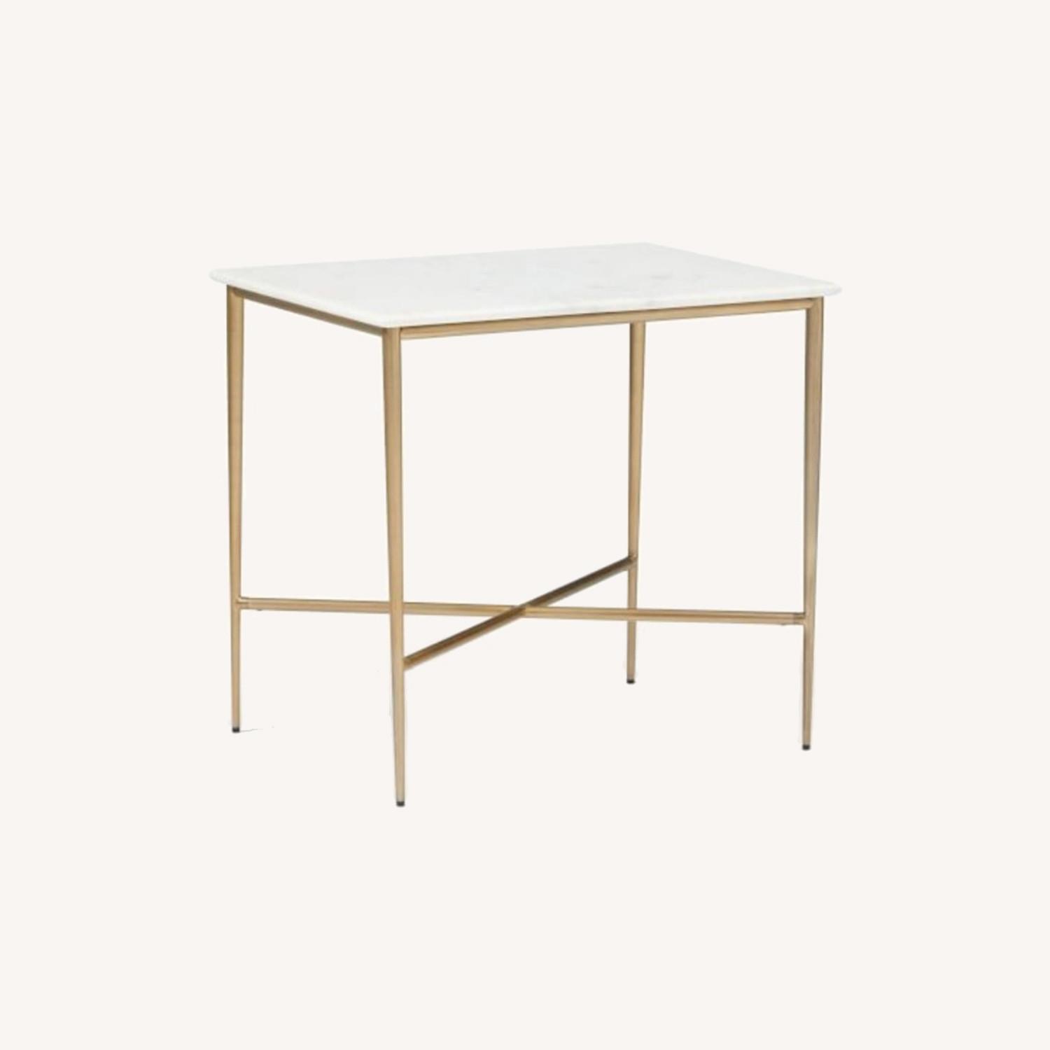 West Elm Neve Marble Side Table AptDeco