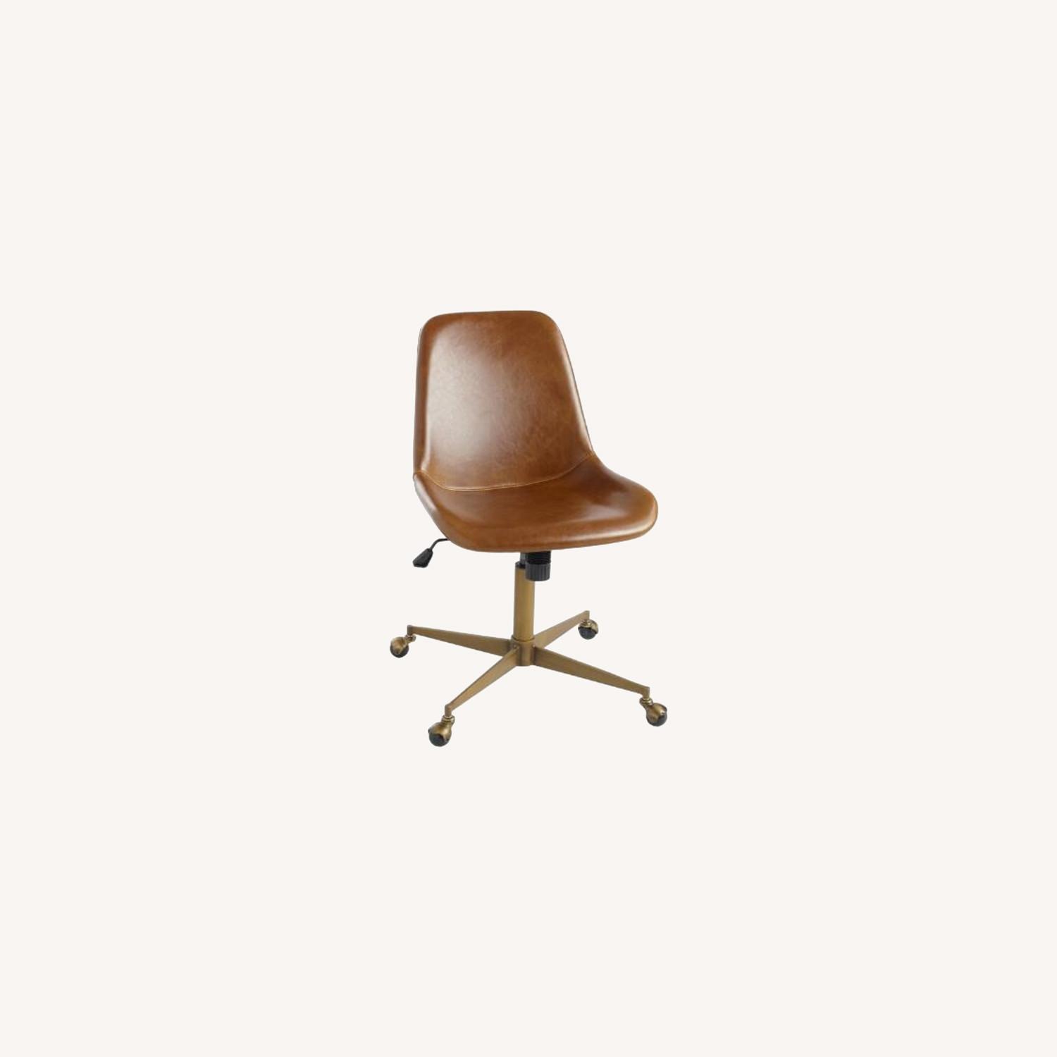 Bi Cast Leather Molded Office Chair - image-0