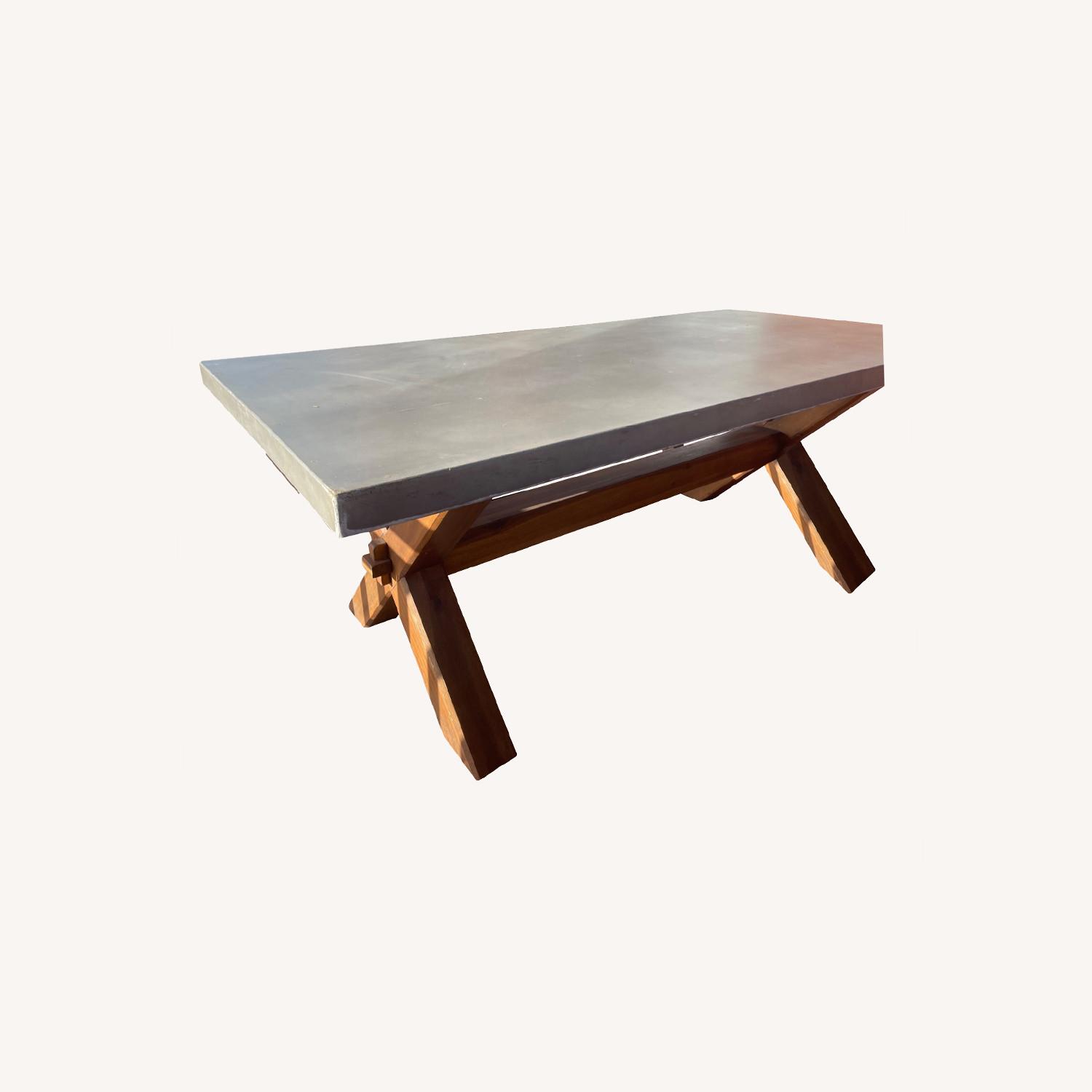 Pottery Barn Concrete Outdoor Dining Table - image-0