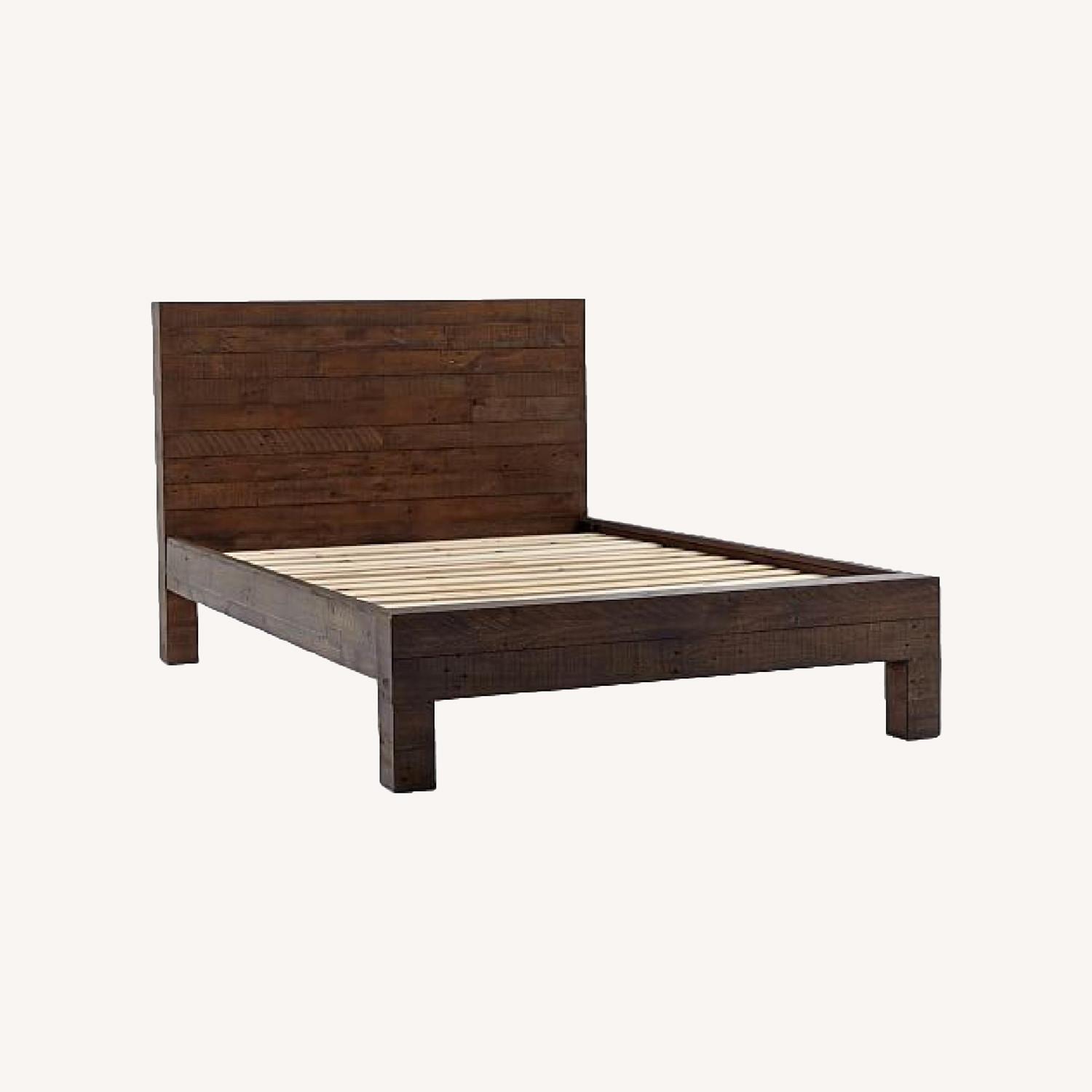 West Elm Emmerson Reclaimed Wood Bed in Chestnut AptDeco