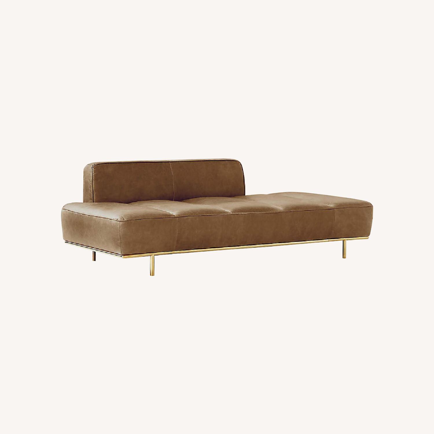 CB2 Lawndale Leather Daybed - image-0