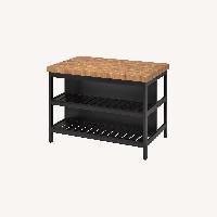 IKEA VADHOLMA Kitchen Island with Oak Top - AptDeco