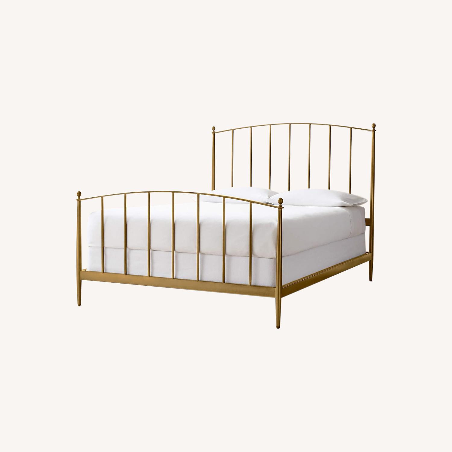 Crate & Barrel Brass Full Size Bed AptDeco