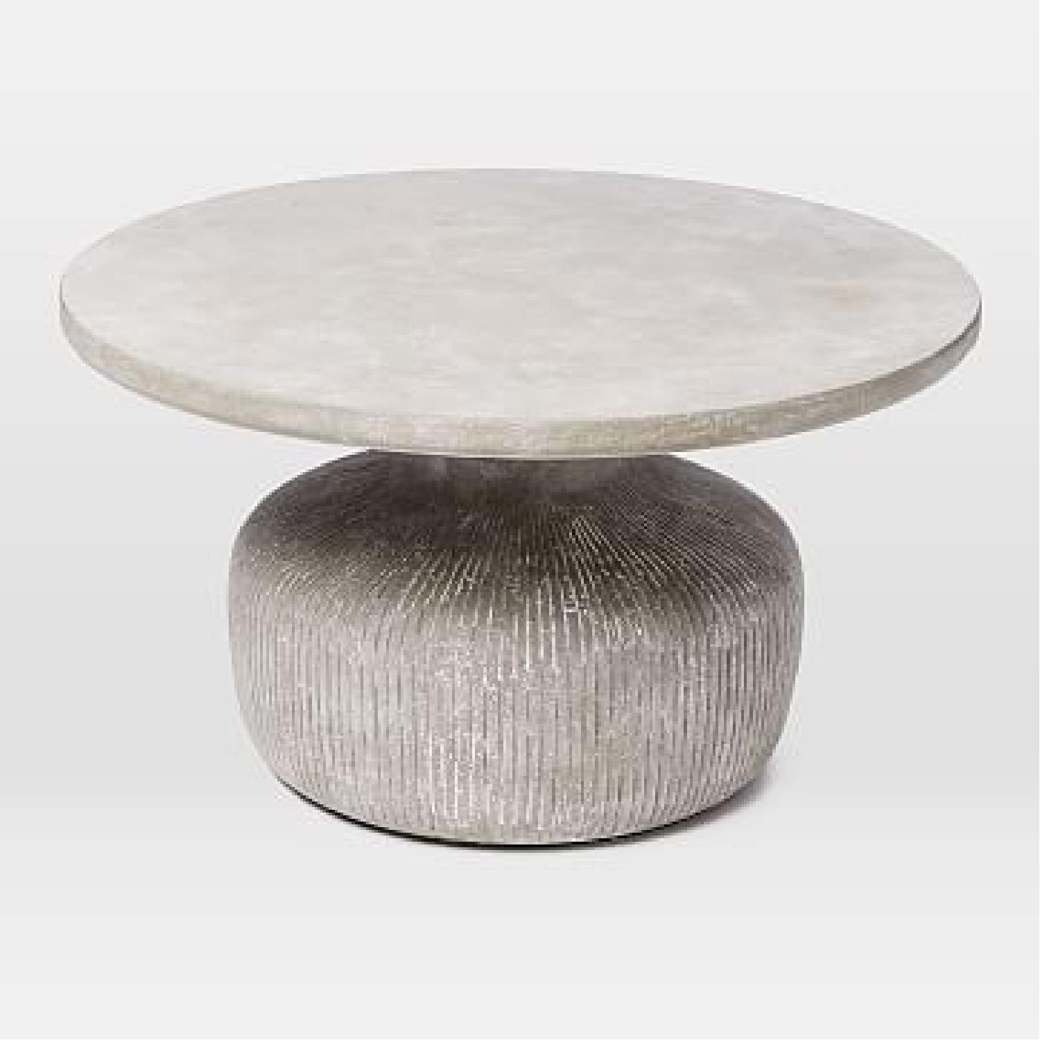 West Elm Tambor Concrete Outdoor Drum Coffee Table - image-4
