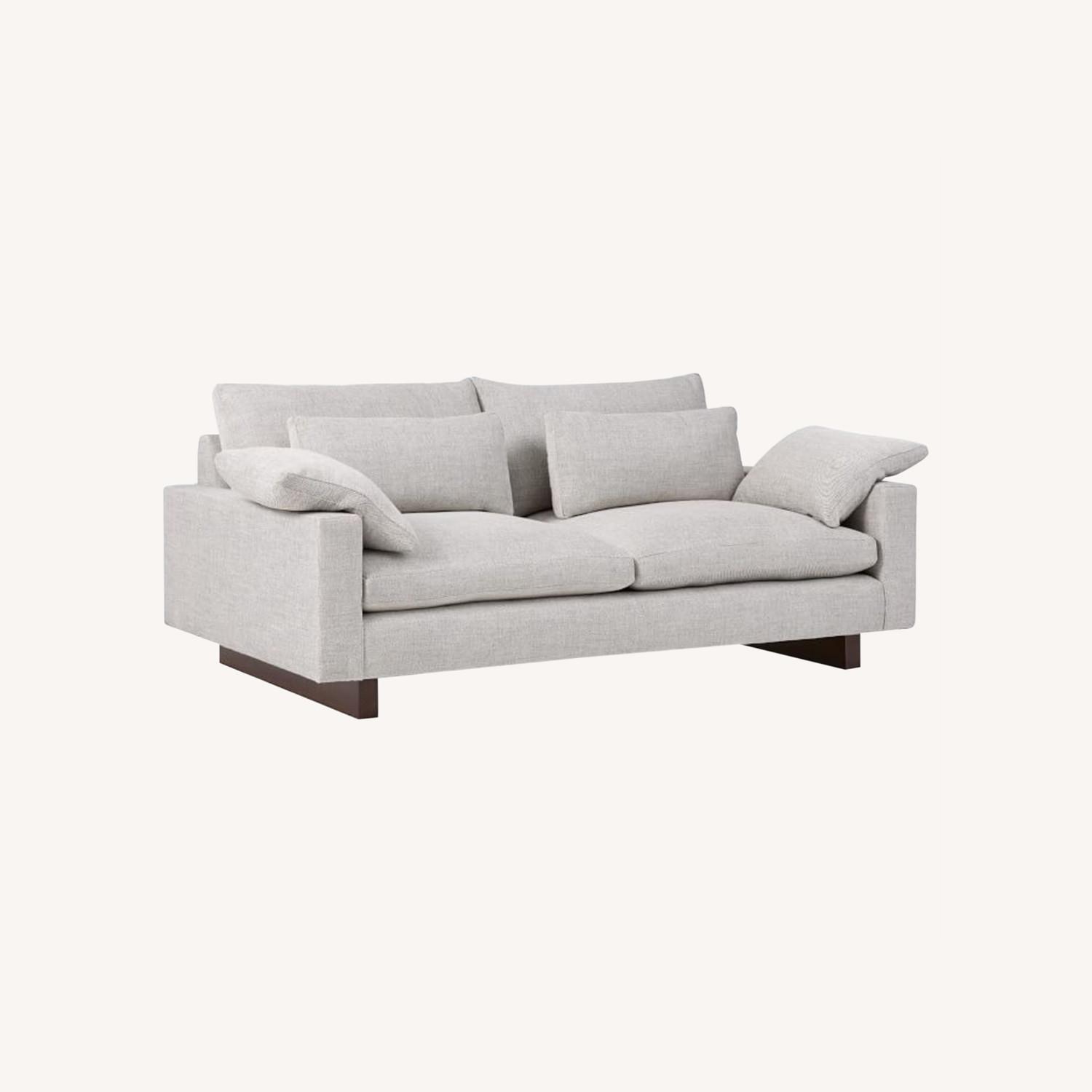 West Elm Harmony 82" Sofa in Oyster Eco Weave AptDeco