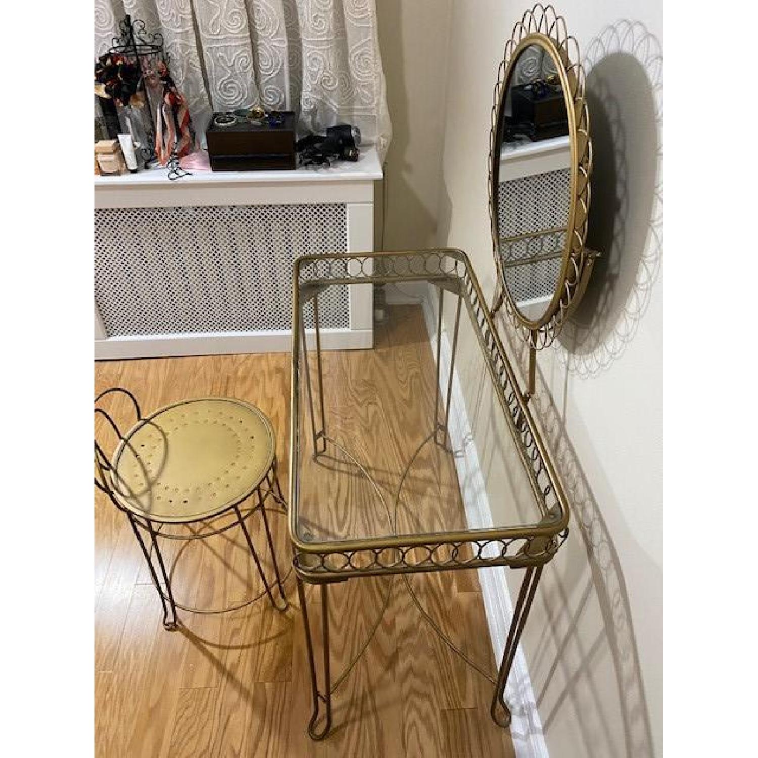 Urban Outfitters Wire Loop Vanity and Stool - image-2