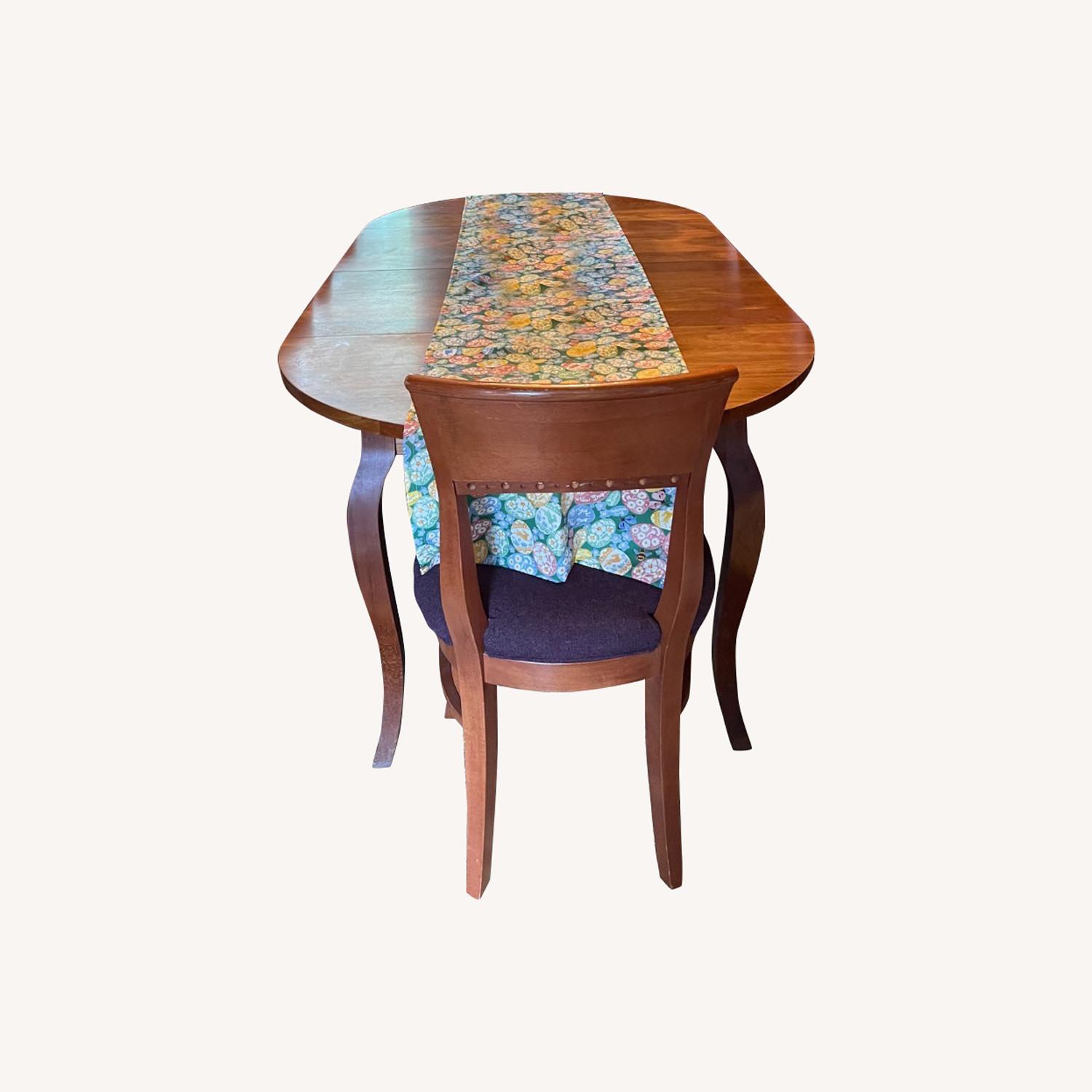 Crate & Barrel Solid Cherry-Wood Extension Dining Table - image-0