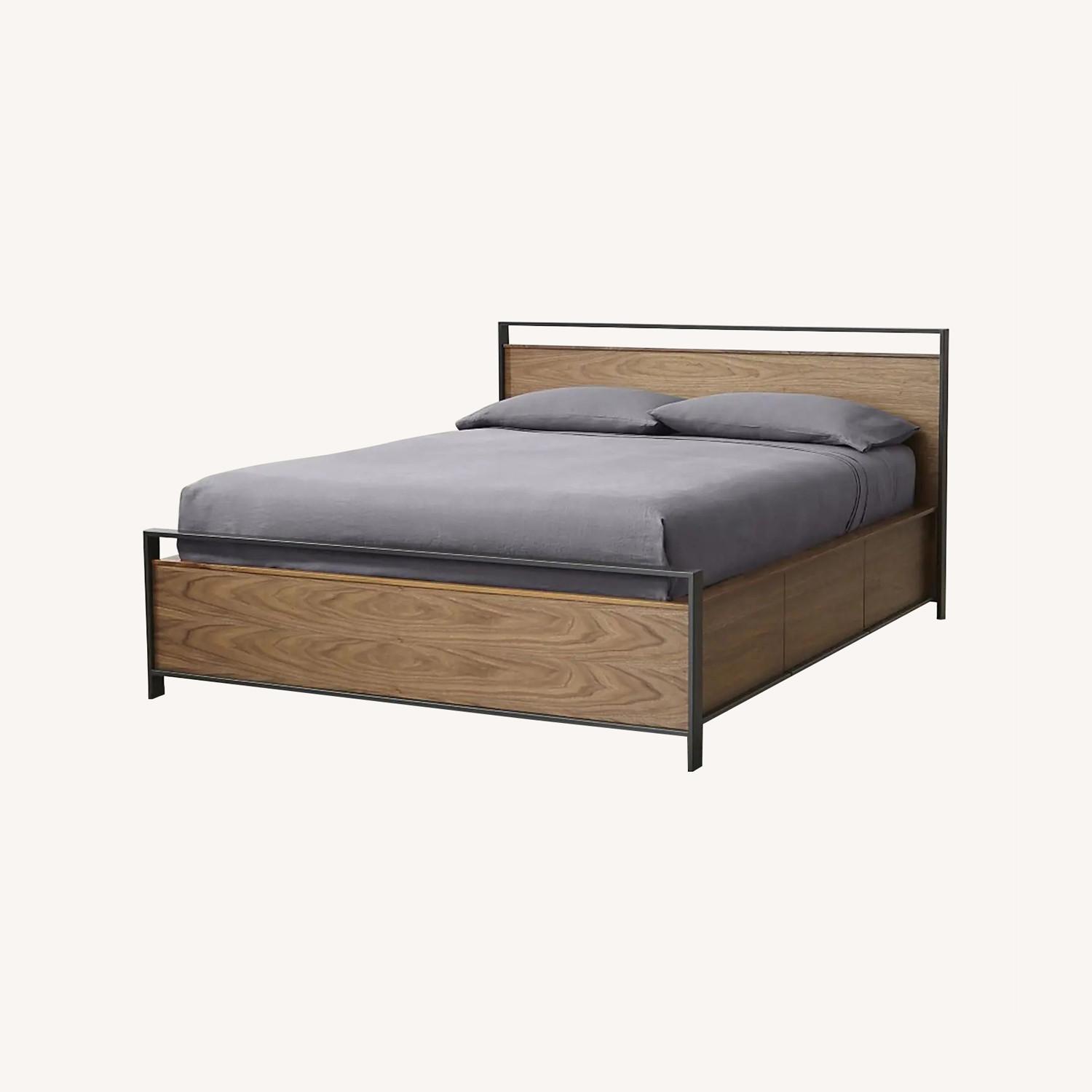 Crate & Barrel Bowery Queen Storage Bed Frame AptDeco