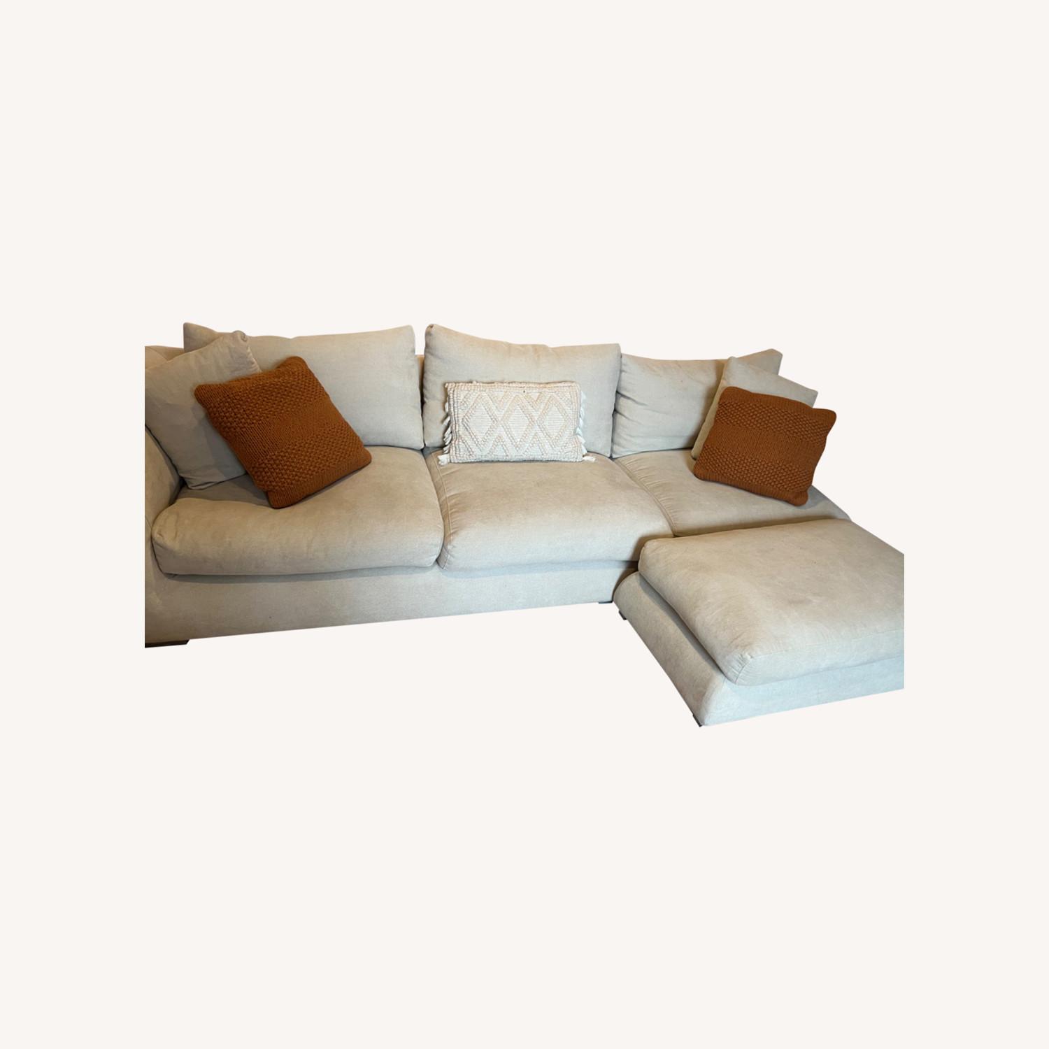 Cream Sectional Sofa AptDeco