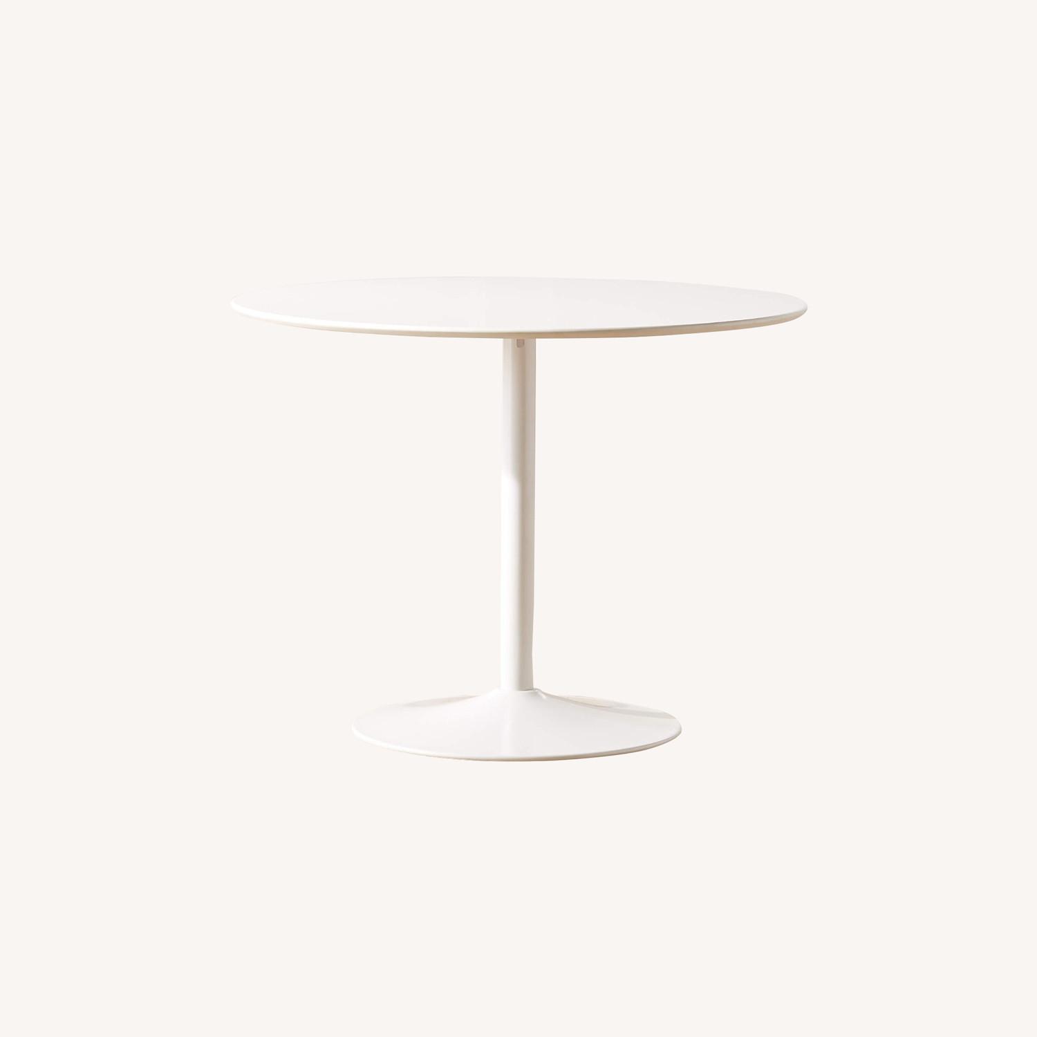 CB2 White Odyssey Dining Table - 39.25" - image-0
