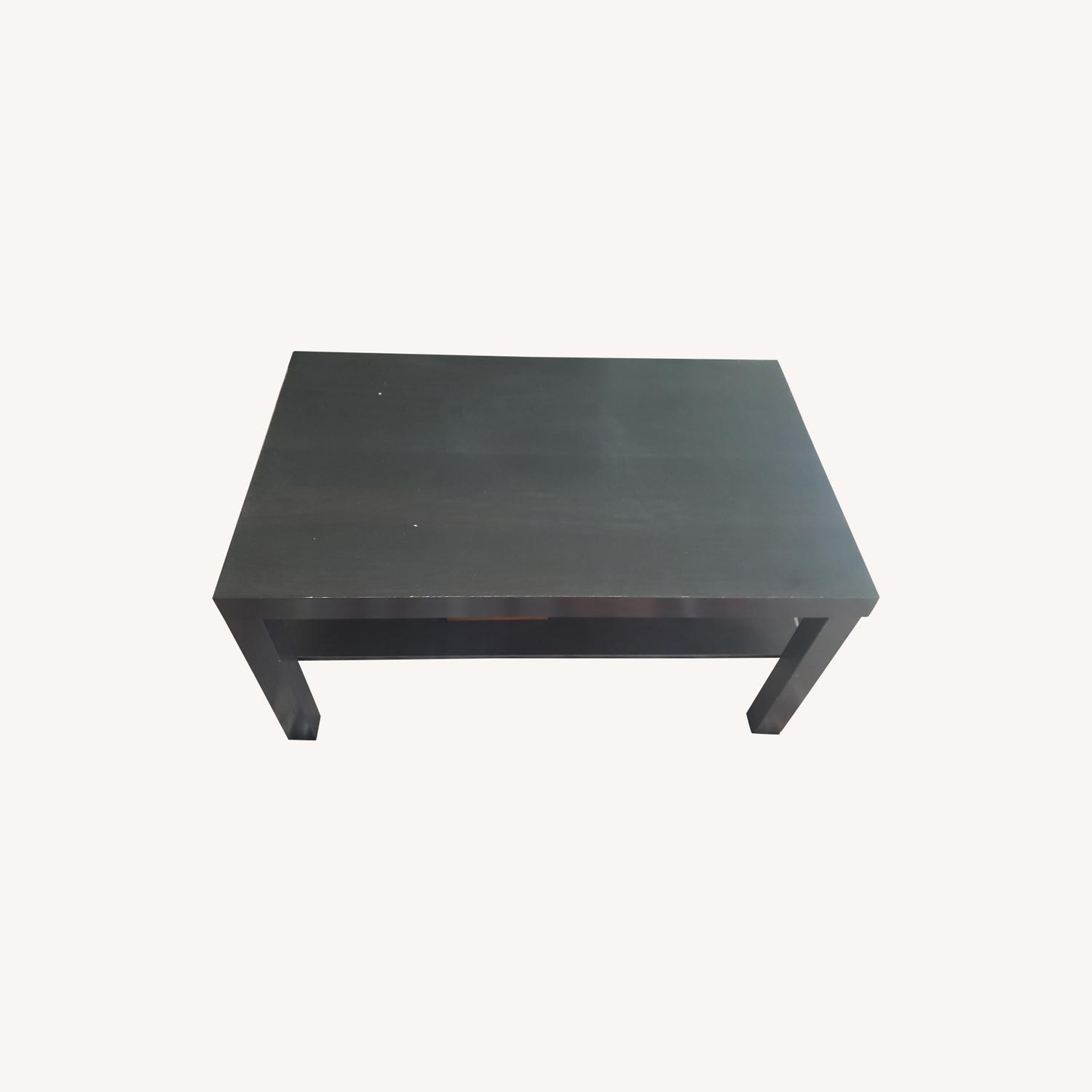 IKEA Coffee Table Black Wood AptDeco