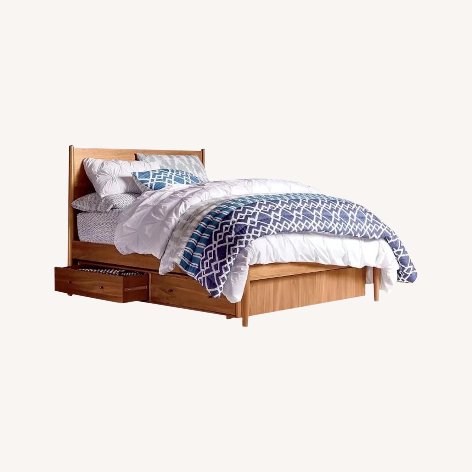 West Elm Mid Century Storage Bed 4 Drawers AptDeco