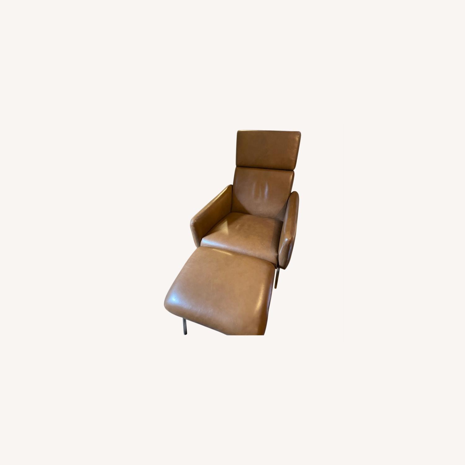 West Elm Mid Century Modern Leather Chair AptDeco
