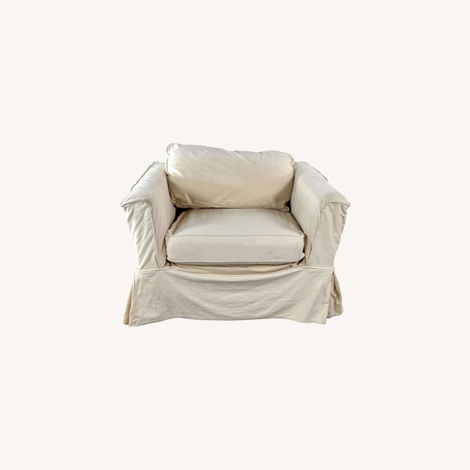 Restoration Hardware Mitchell Gold Slip Cover Chair AptDeco
