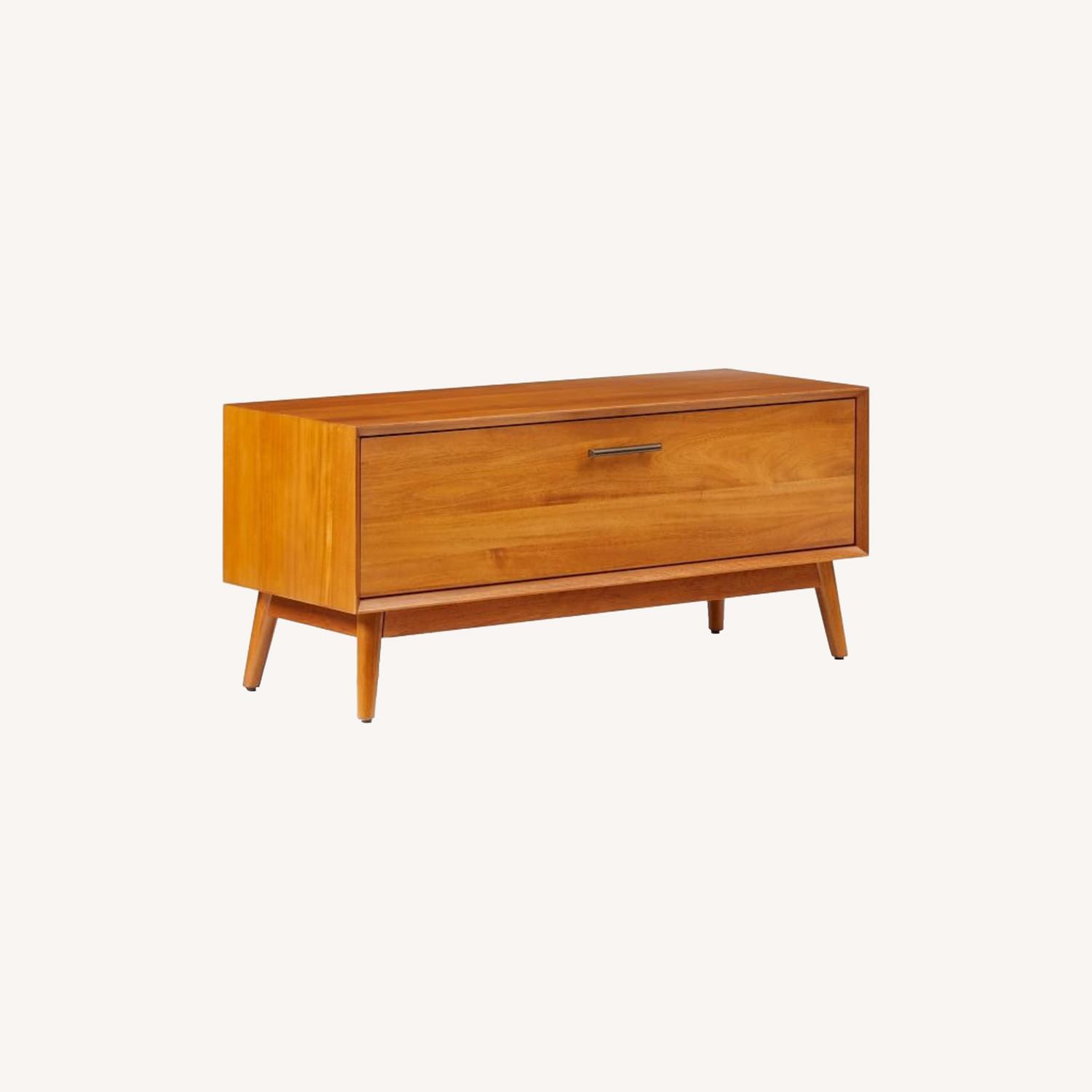 West Elm Mid Century 42 Inch Shoe Storage Bench - image-0
