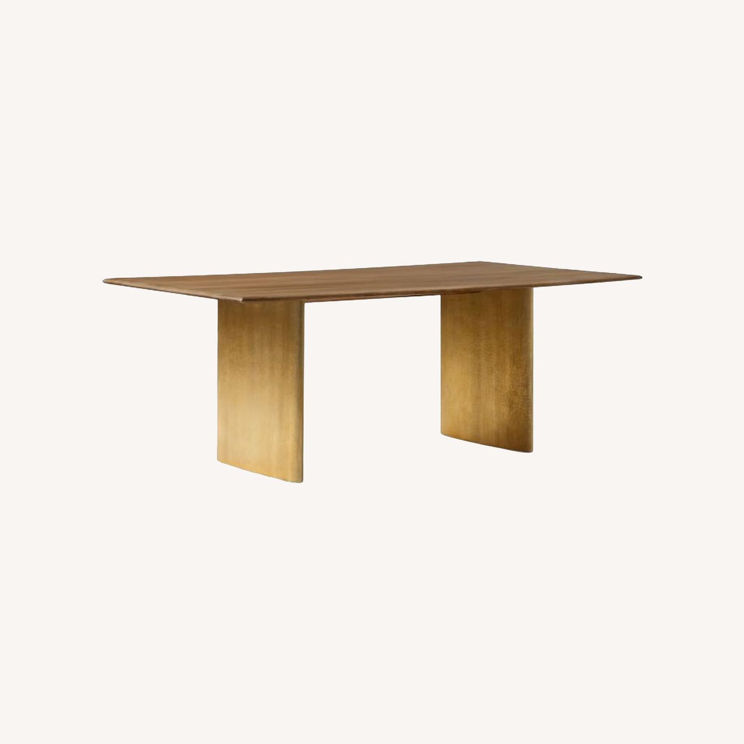 West Elm Anton Solid Wood 86" Table, Burnt Wax - image-0