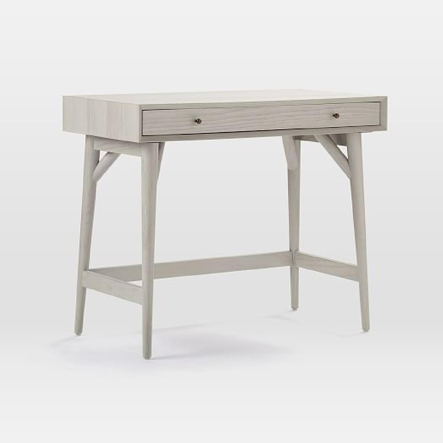 West Elm Mid-Century Mini Desk (Pebble) - AptDeco