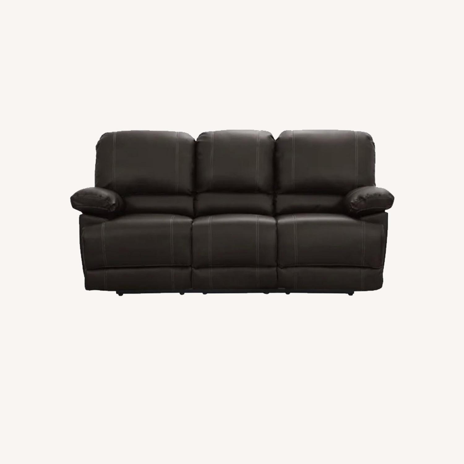 Edgar 81 Faux Leather 3Seater Recliner Sofa AptDeco