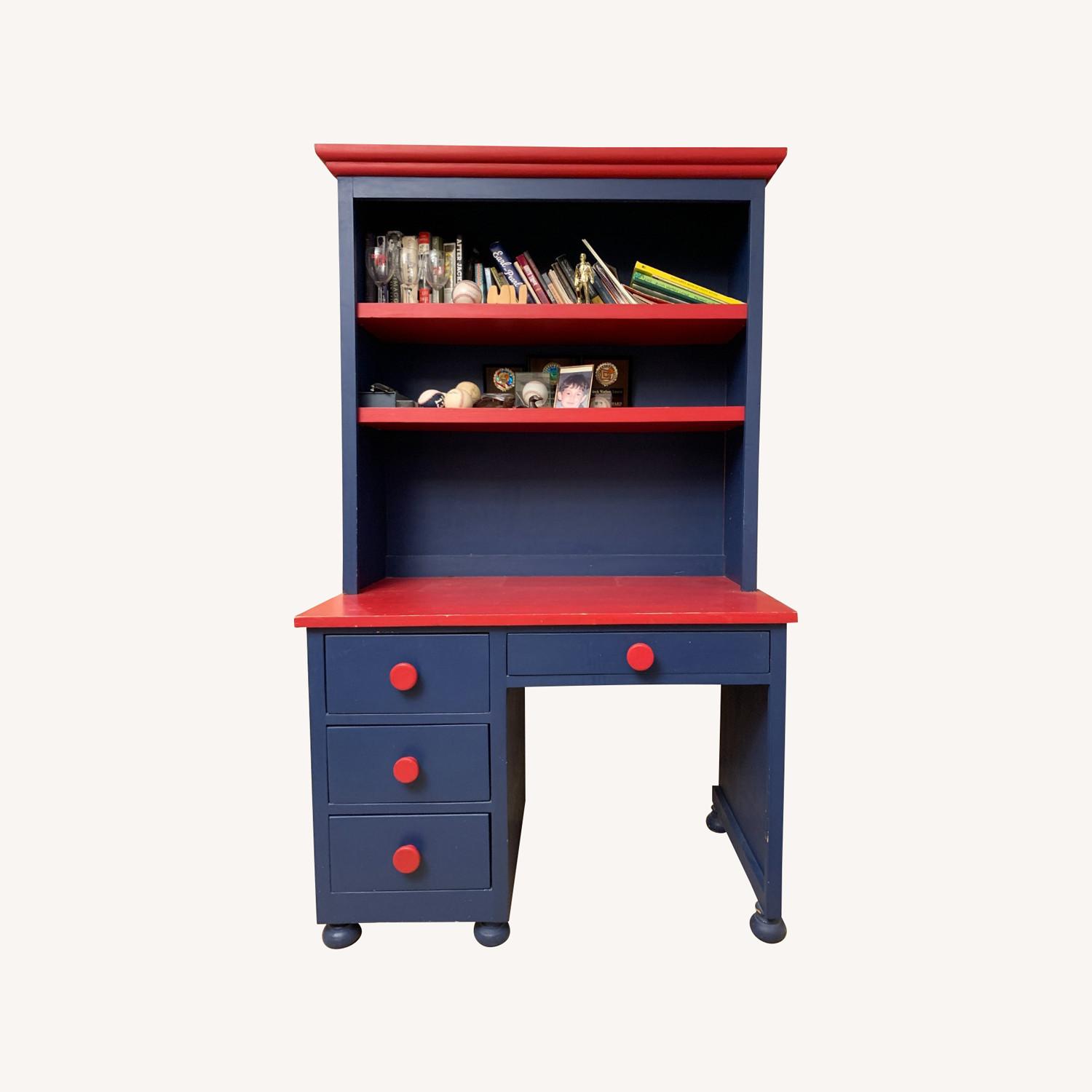 CustomMade Painted Desk and Hutch AptDeco