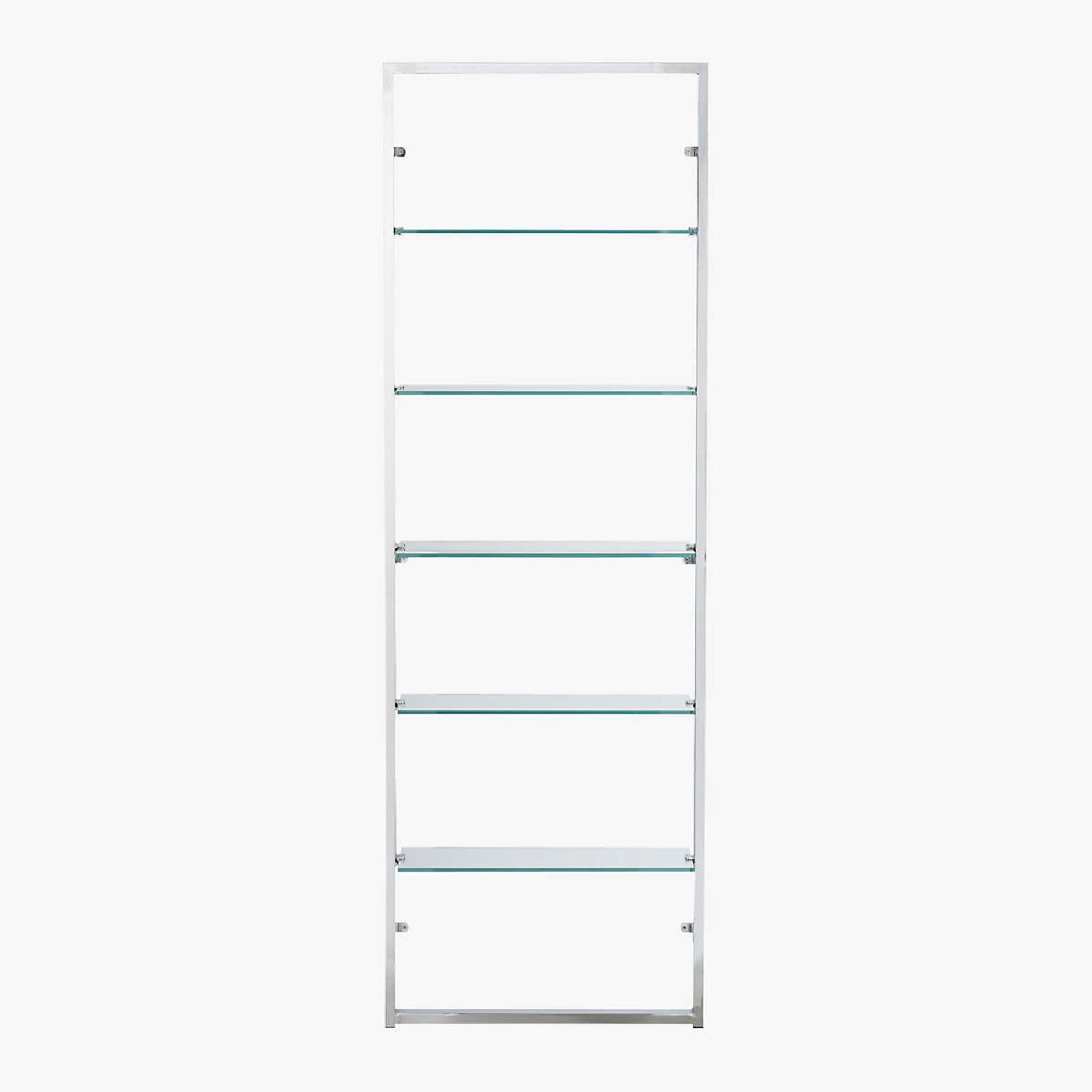 CB2 2 Tessa Chrome Wall-Mounted Bookcases - image-4