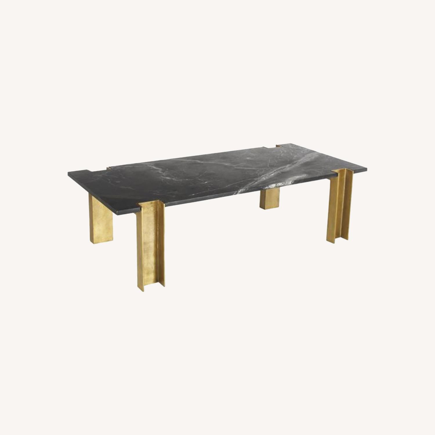 CB2 Alcide Rectangular Marble Coffee Table - image-0