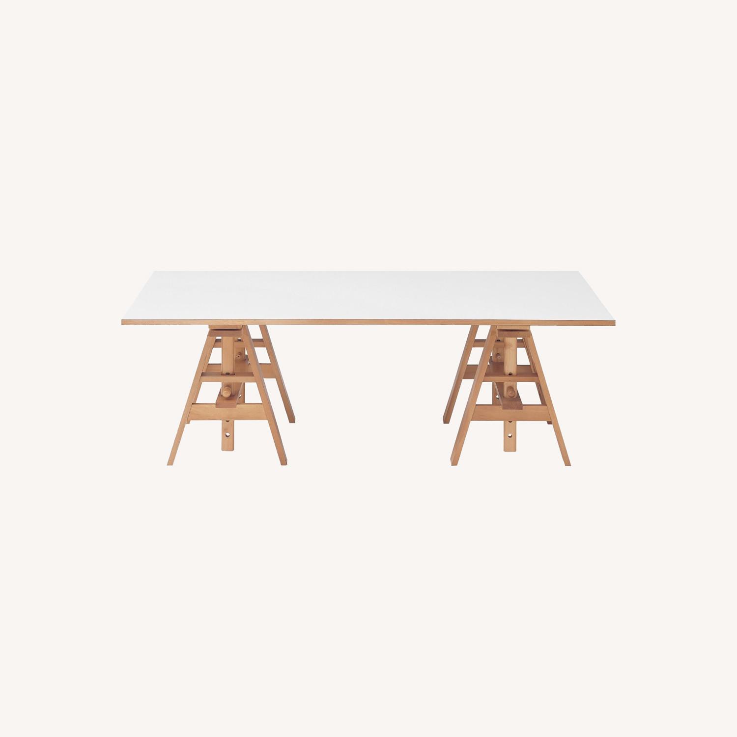 Iconic "Leonardo" Adjustable Height Trestle Table - image-0